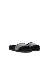 Terrycloth sliders with fusible rhinestones - | Dolce & Gabbana