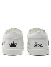 LEATHER SNEAKERS WITH PRINT - | Dolce & Gabbana