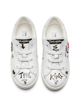 LEATHER SNEAKERS WITH PRINT - | Dolce & Gabbana