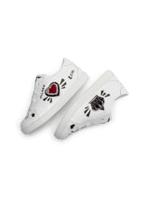 LEATHER SNEAKERS WITH PRINT - | Dolce & Gabbana