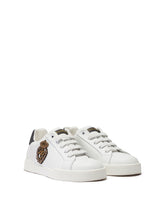 Portofino light sneakers with logo patch in french wire - | Dolce & Gabbana
