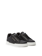 Calfskin Portofino light sneakers with logo - | Dolce & Gabbana