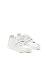 PORTOFINO LIGHT SNEAKERS IN CALFSKIN WITH LOGO - | Dolce & Gabbana