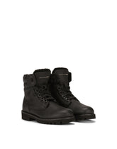 Calfskin combat boots - | Dolce & Gabbana