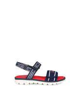 SOLID-COLOR SCUBA SANDALS WITH LOGO PRINT - | Dolce & Gabbana