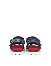 SOLID-COLOR SCUBA SANDALS WITH LOGO PRINT - | Dolce & Gabbana