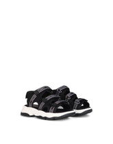 Mesh trekking sandals with jacquard logo - | Dolce & Gabbana