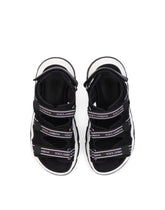 Mesh trekking sandals with jacquard logo - | Dolce & Gabbana