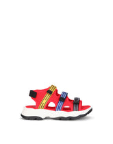Mesh trekking sandals with jacquard logo - | Dolce & Gabbana