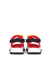 Mesh trekking sandals with jacquard logo - | Dolce & Gabbana