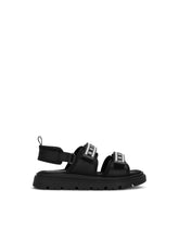Calfskin sandals with DG logo tape - | Dolce & Gabbana