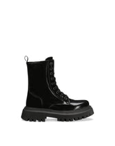 Brushed calfskin combat boots - | Dolce & Gabbana