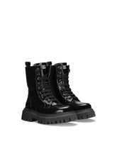 Brushed calfskin combat boots - | Dolce & Gabbana
