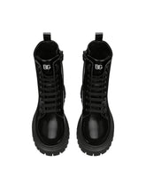 Brushed calfskin combat boots - | Dolce & Gabbana