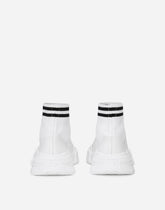 High-top slip-on sneakers in stretch mesh - | Dolce & Gabbana