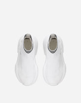 High-top slip-on sneakers in stretch mesh - | Dolce & Gabbana