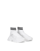 High-top slip-on sneakers in stretch mesh - | Dolce & Gabbana