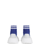 High-top slip-on sneakers in stretch mesh - | Dolce & Gabbana