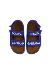 Technical fabric sandals with logo embroidery - | Dolce & Gabbana