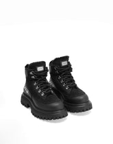 Nubuck and calfskin ankle boots with Dolce&Gabbana logo - | Dolce & Gabbana
