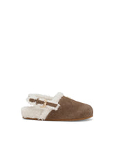 Suede mules with logo tag - | Dolce & Gabbana