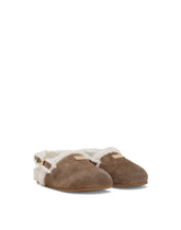 Suede mules with logo tag - | Dolce & Gabbana