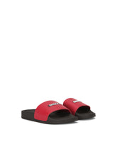 Branded calfskin sliders - | Dolce & Gabbana
