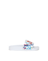 Sliders with color splash print - | Dolce & Gabbana