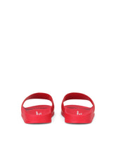 Sliders with DG logo in rubberized calfskin - | Dolce & Gabbana