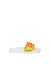 Rubber sliders with logo print - | Dolce & Gabbana