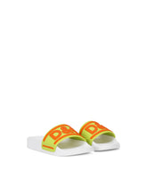Rubber sliders with logo print - | Dolce & Gabbana