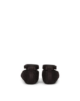 Lace ankle-strap ballet flats with rhinestone DG logo - | Dolce & Gabbana