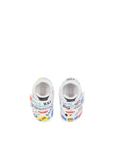 Lettering-print sneakers with strap fastening - | Dolce & Gabbana