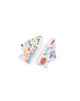 Lettering-print sneakers with strap fastening - | Dolce & Gabbana