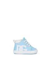 Nappa leather newborn sneakers with DG-logo print - | Dolce & Gabbana