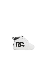 Nappa leather sneakers with DG logo - | Dolce & Gabbana