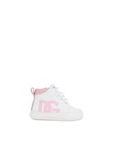 Nappa leather sneakers with DG logo - | Dolce & Gabbana