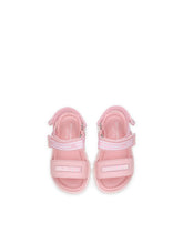 BEACHWEAR SANDALS IN PATENT LEATHER WITH RIBBON LOGO - | Dolce & Gabbana