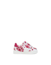 Printed calfskin Portofino sneakers - | Dolce & Gabbana