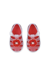 Rubber sandals with DG flower logo - | Dolce & Gabbana