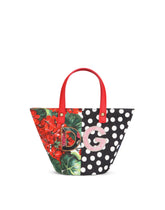 Poplin patchwork shoulder bag with DG patch embellishment - | Dolce & Gabbana