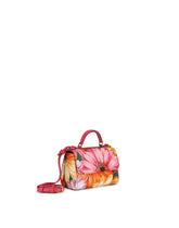 Calfskin handbag with gerbera-daisy print - | Dolce & Gabbana