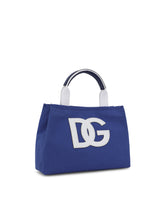 Canvas handbag with DG patch - | Dolce & Gabbana