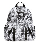 Nylon backpack with graffiti print - | Dolce & Gabbana