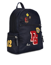 Nylon backpack with patch detailing - | Dolce & Gabbana
