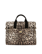 Nylon Mamma bag with leopard print - | Dolce & Gabbana
