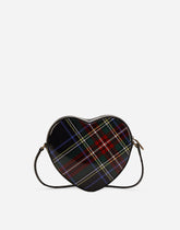 DG Girlie Heart bag in glossy calfskin leather with tartan print - | Dolce & Gabbana