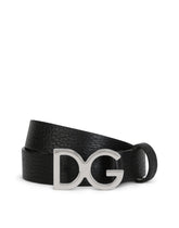 Deerskin belt with DG buckle - | Dolce & Gabbana
