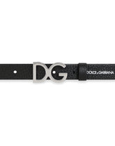 Deerskin belt with DG buckle - | Dolce & Gabbana