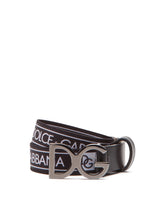 Stretch tape belt with logo - | Dolce & Gabbana